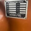 large info gas generator end data plate 135 KW