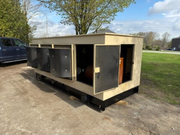 natural gas generator with front and side door open
