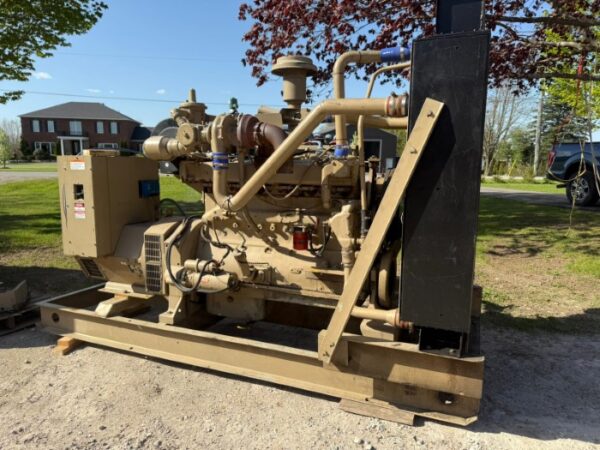 175 KW Cummins GTA 12 Gas Generator side view with Rad